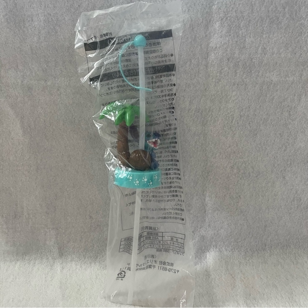 NEW TOKYO DISNEYLAND STITCH Drink STRAW TDR Palm Tree